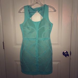 Fitted sequin dress with open back